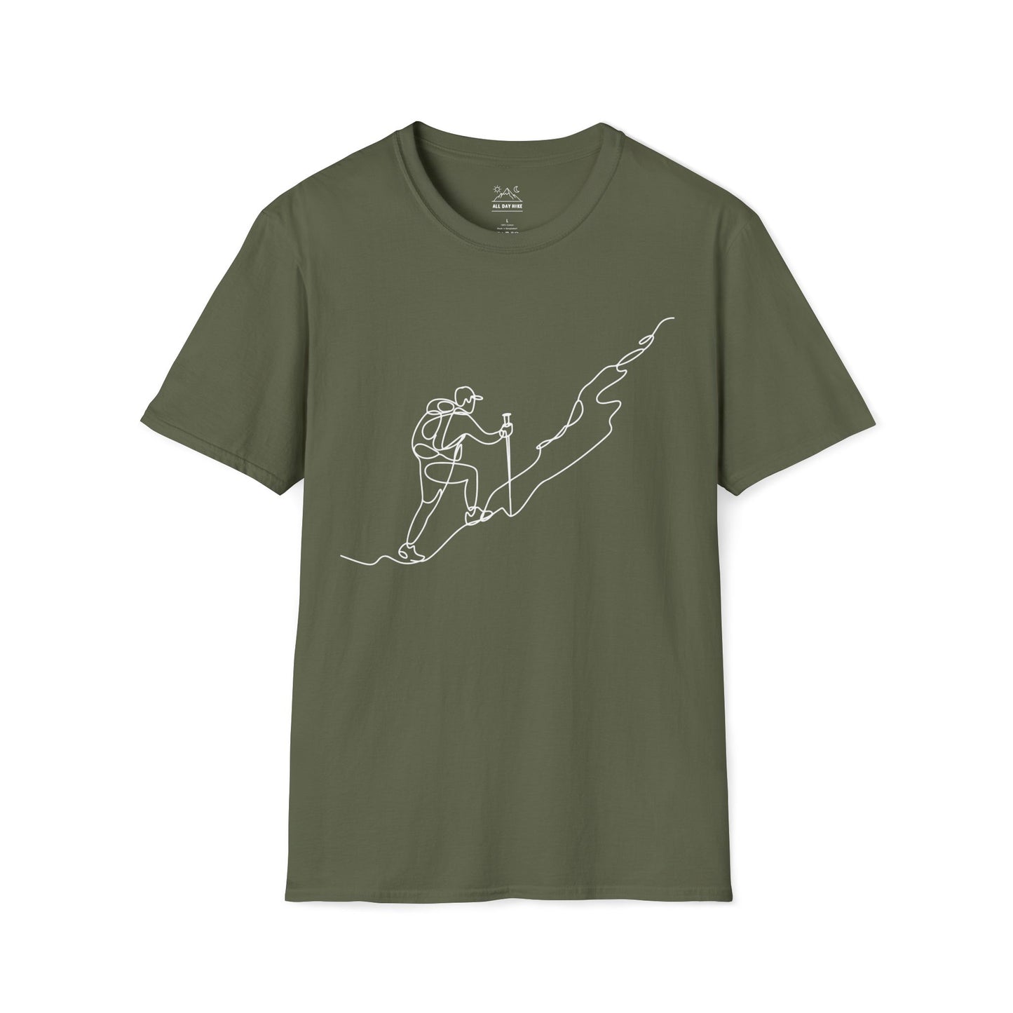 Man Hiking on a Trail